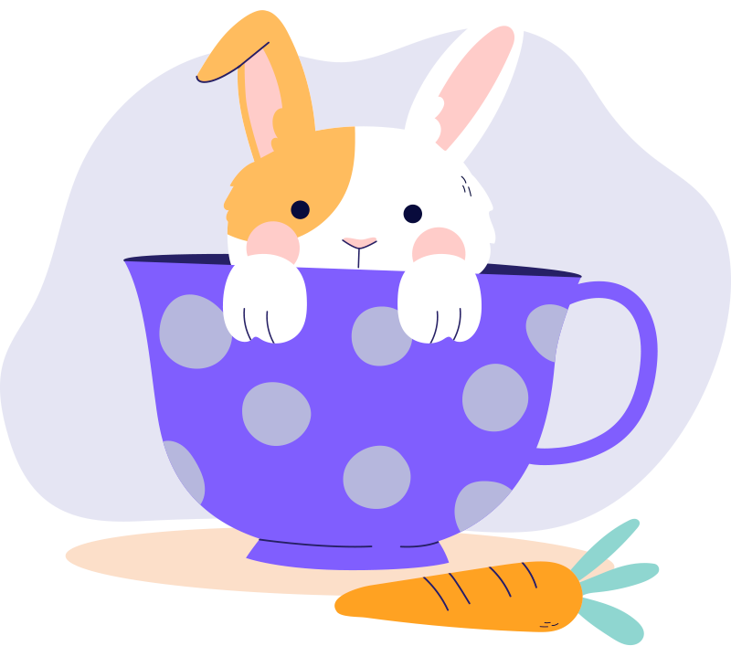 Bunny in teacup